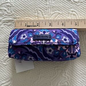 Vera Bradley Purple and Blue Floral Cosmetic Case